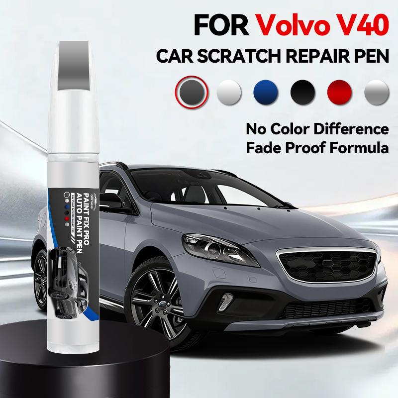 Für VOLVO V40 Autolack Reparaturstift Ausbesserungsstift Kratzerentferner DIY Auto Zubehör Braun 712 Blau 713 721 Bronze 708 Weiß 707