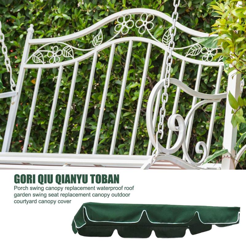 Porch Swing Awning Replacement Waterproof Swing Canopy Garden Outdoor Patio Hammock Swing Awning UV-resistant Awning Top