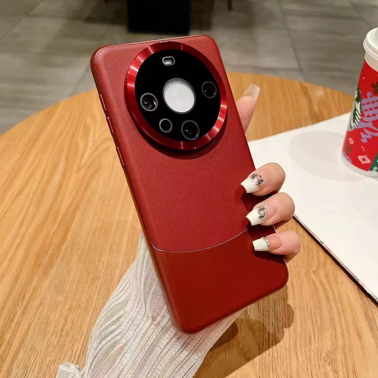 

Подходит для чехла для мобильного телефона Huawei Mate60pro, новый кожаный чехол премиум-класса Mate70pro с защитной пленкой для объектива Huawei Mate 40 Pro