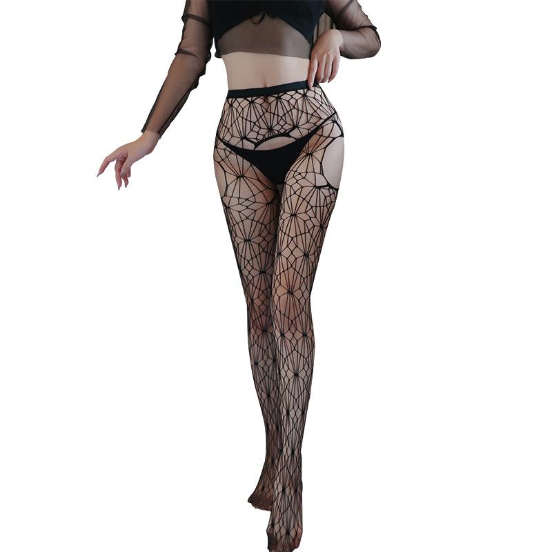 Sexy lingerie women's sexy empty pantyhose mesh stockings stockings open free