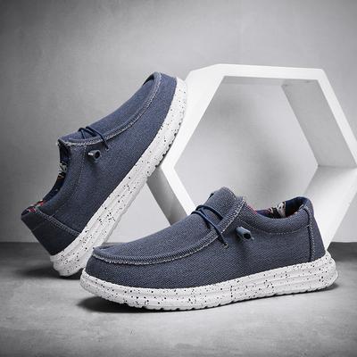 Nový trend Pánské Boty pro volný čas Móda Denim Plátěné Boty Protiskluzové Vulkanizované Obuv Prodyšné Pánské tenisky Slip na pánské mokasíny