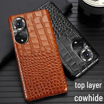 Echtes Leder Krokodilmuster Halb-Abdeckung für Honor 50/50SE/50Pro Handyhülle