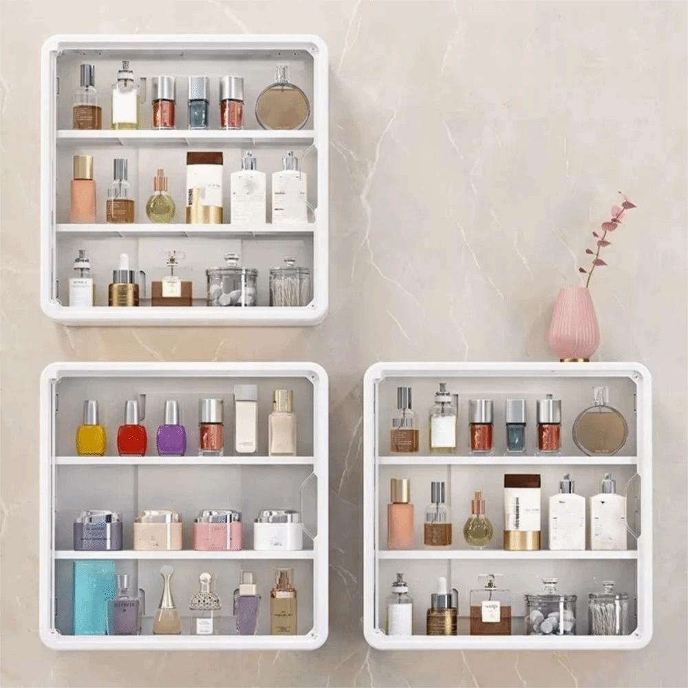 Multi-Layer Wall Mounted Display Rack Large Capacity Bathroom Organizer  Cosmetic Display