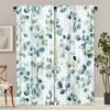 2-Pack Sage Green Eucalyptus Floral Curtains - Machine Washable, Polyester Fabric, Suitable for Bedroom, Living Room
