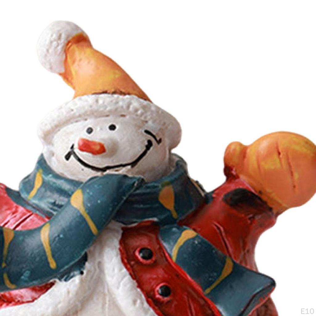 Entzückende Weihnachtsfigur, Sammler-Winterskulptur, Kleine Schreibtischdekoration aus Kunstharz, Ideal