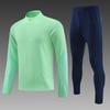 Half Zipper Long Sleeve Football Training Suit Set Children'S Autumn And Winter Football Suit Adult Running Sports Casual Suit