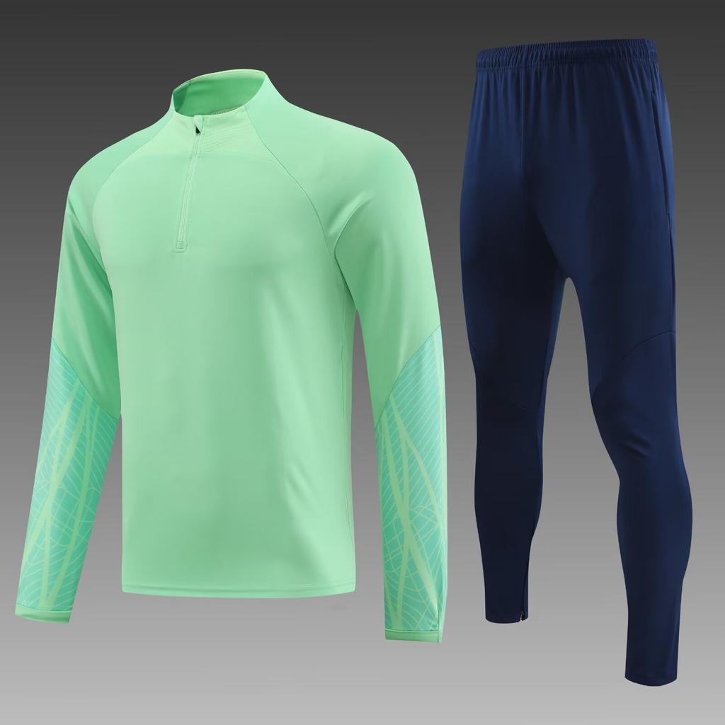Half Zipper Long Sleeve Football Training Suit Set Children'S Autumn And Winter Football Suit Adult Running Sports Casual Suit