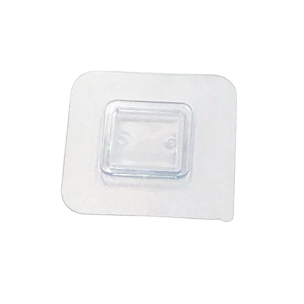 Multi-layer Adhesive Wall-Mount Storage Rack with Transparent Hooks for Bathroom