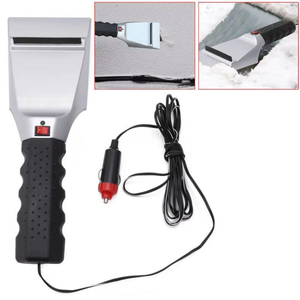 Rubber Wiper Electric Heated Snow Scraper 12V Heated Ice Remover Car Ice Scraper  Winter Use