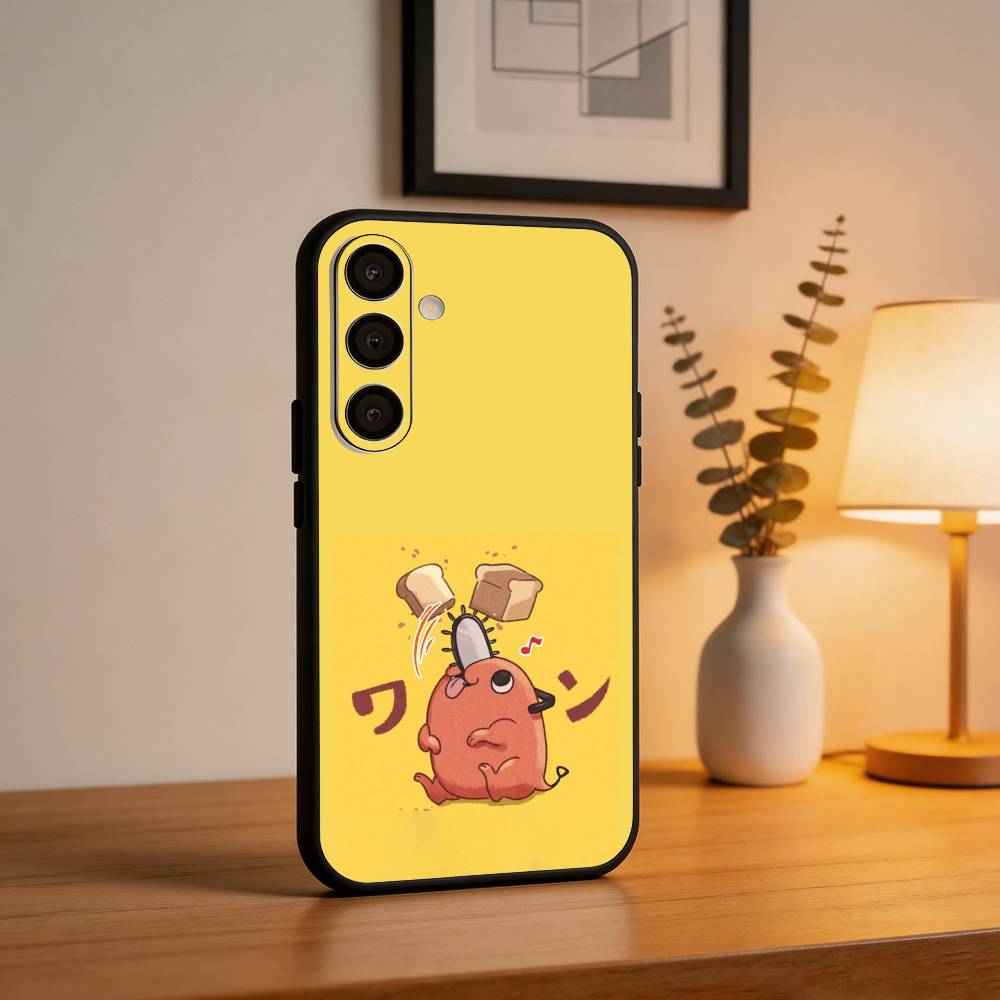 C-Chainsaw M-Man Pochita Phone Case For Samsung A73,72,71,A52,51,40,41,A22,A32,31,A13, Soft Black Shell Samsung a22 5g