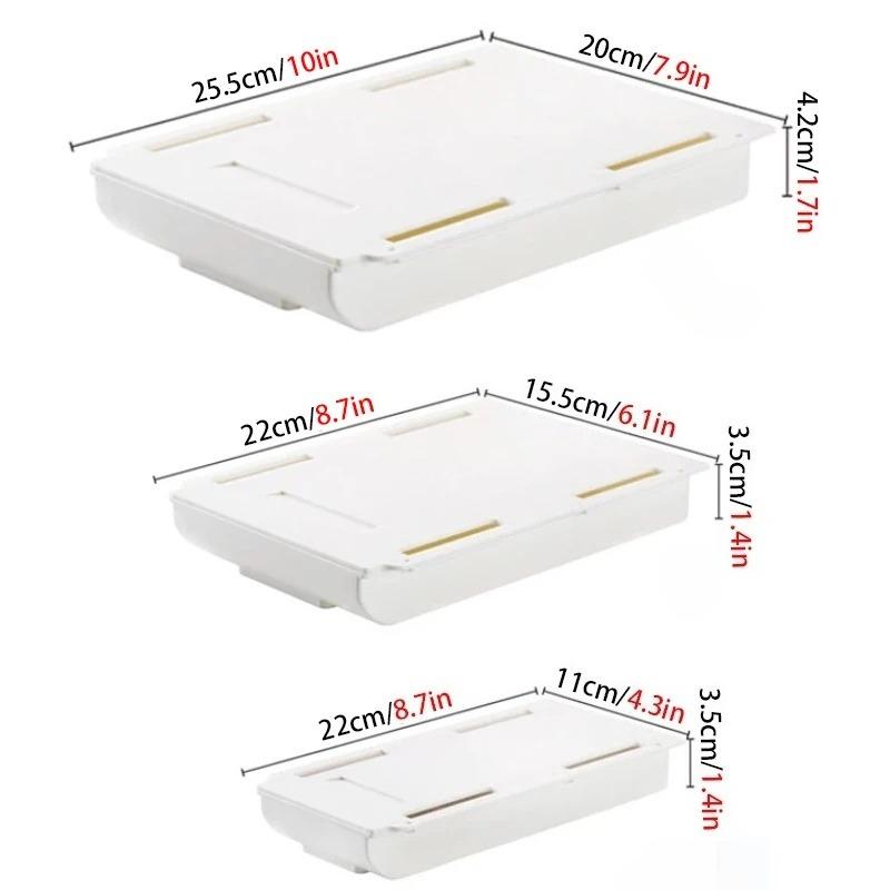 No Drill Adhesive Under Desk Drawer Hidden Storage Organizer Box for Office Desk Stationery Supplies Creative Home Accessory