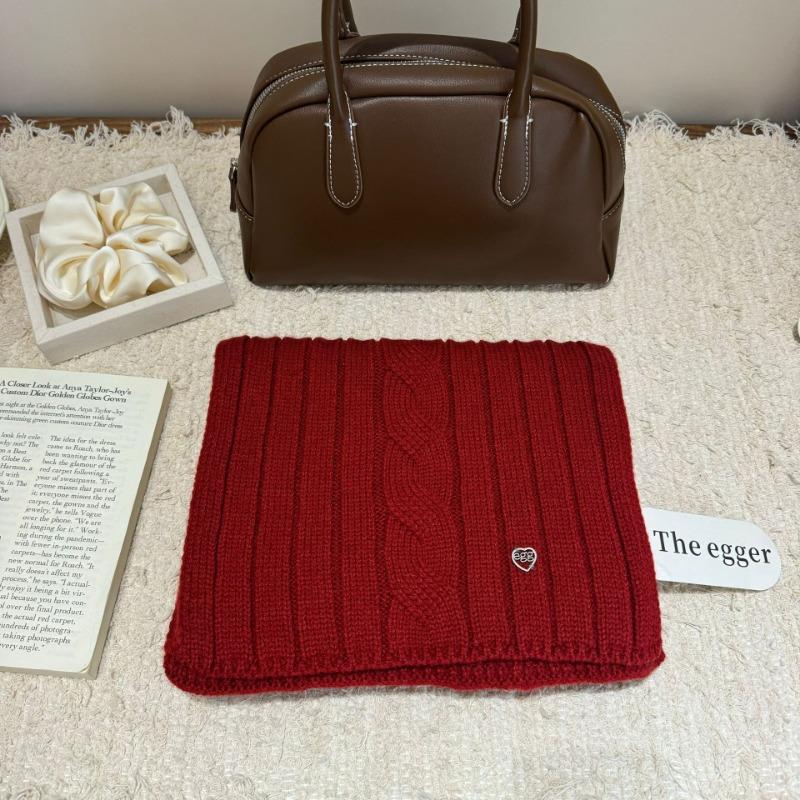 Wool knitted solid color scarf couple versatile autumn and winter scarf solid color warm scarf Christmas scarf hot sale