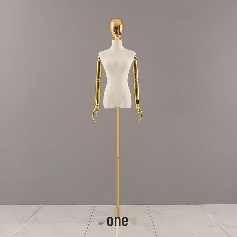 Korean Style Electroplated Female Torso Mannequin for Clothing Display