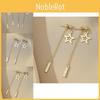 Fashionable Stainless Steel Tassel Earrings For Women With Star And Geometric Shapes