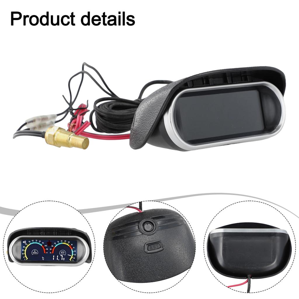 Car Instrumentation Digital Water Temp Gauge and Voltage Meter with Easy Setup