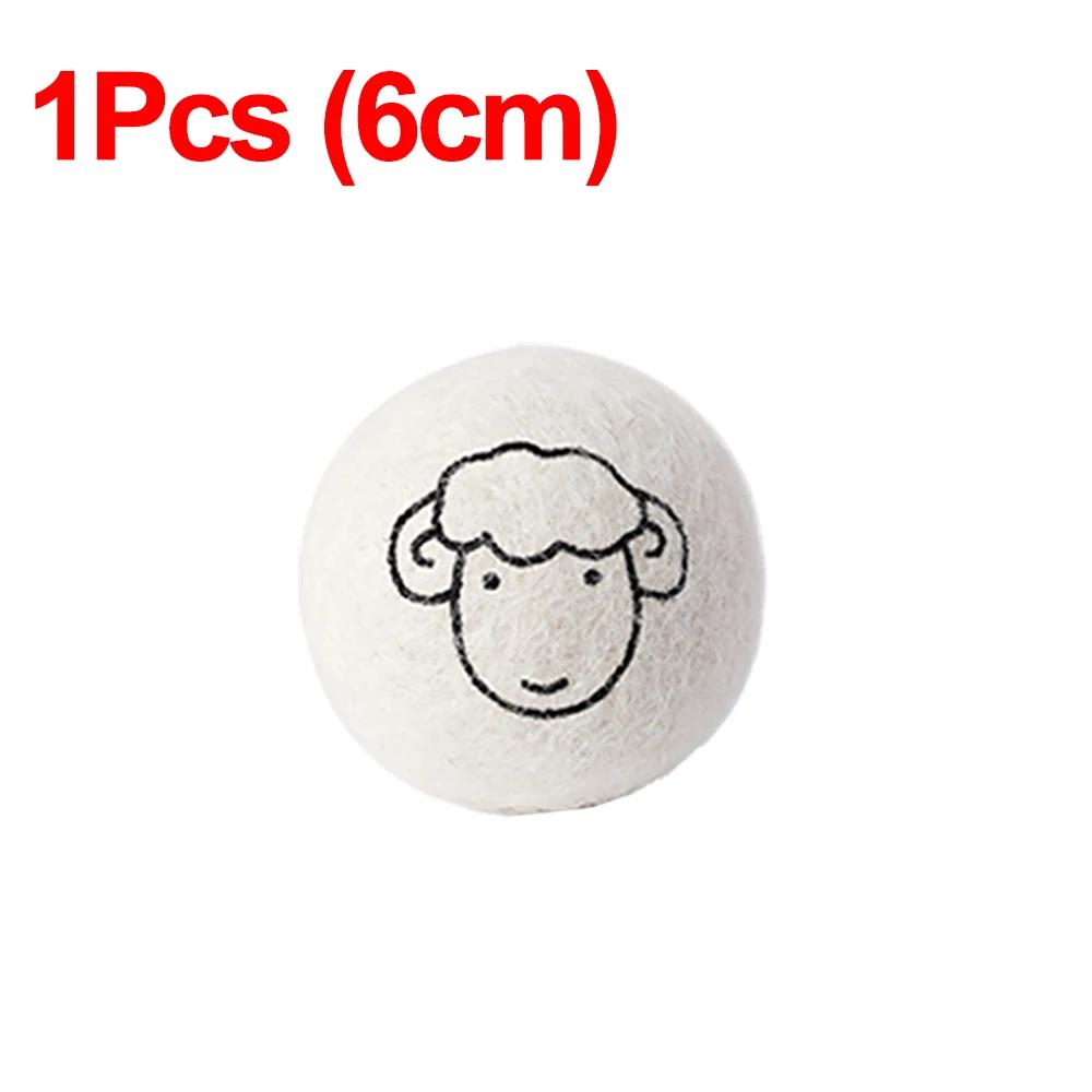 1/3/6Pcs Reusable Wool Dryer Balls Clothes Softener Laundry Fleece Dryer Ball Kit Home Clothes Dryer Washing Machine 3/4/5/6/7cm