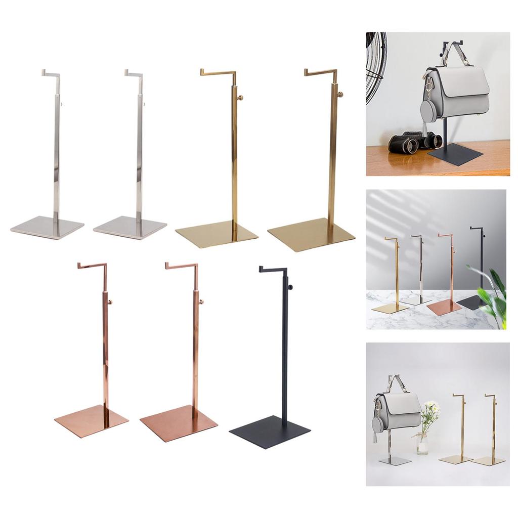Handbag Display Rack, Bags Purse Stand Stable Stainless Steel Hanging Hook Holder Tabletop