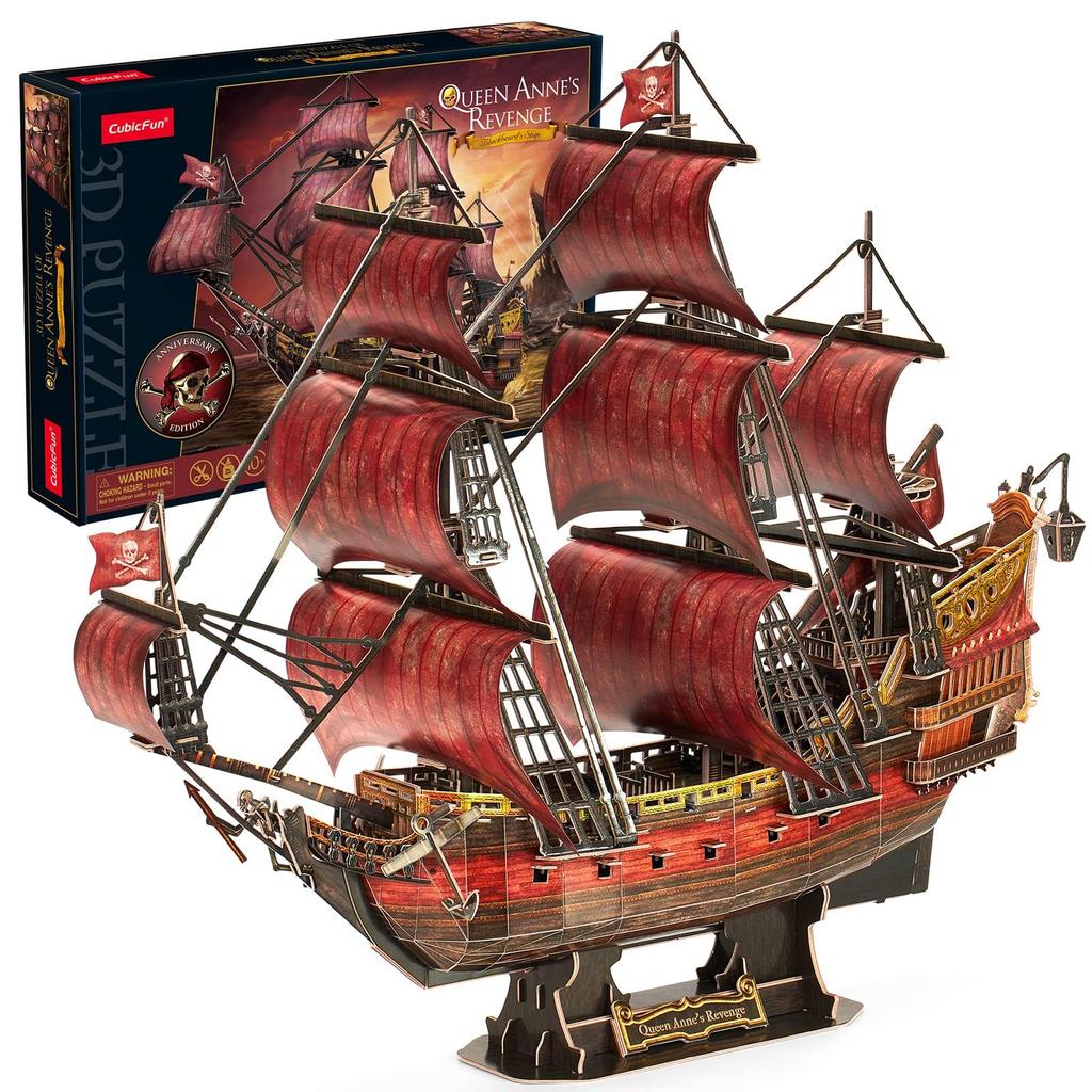 Cubic Fun Queen Anne's Revenge Limited Edition 3D Puzzle Craft Kit Paper T4040h