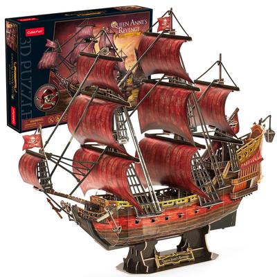 Cubic Fun Queen Anne's Revenge Limited Edition 3D Puzzle Craft Kit Paper T4040h