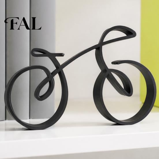 Abstrakte Fahrradskulptur 3D-gedrucktes Ornament, Schreibtisch-Fahrradskulptur, Kreative Kunstfigur, Modern-minimalistische Fahrrad-Dekoration für Zuhause und Büro