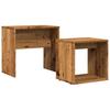 Nesting Tables Set 2 pcs Rustic Wood Look Particleboard