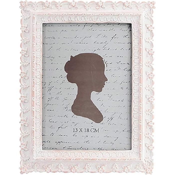 AELS 8x10 Дюймов Винтажная Рамка для Фотографий, Элегантные Антикварные Рамки для Фотографий со Стеклянной Передней Панелью, Дисплей для Фотографий, Настольное Настенное Крепление, Идеи для Подарков, Белый и Розовый 5x7