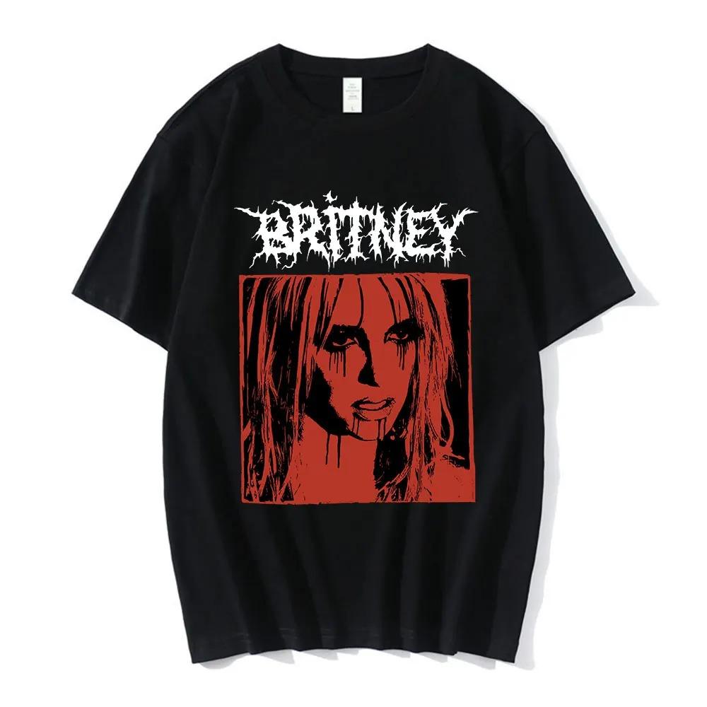 

90s Singer Britney Spears Classic Photo Print TShirt Fashion HipHop Loose Fit Harajuku Style Short Sleeve Comfortable TShirt 4XL