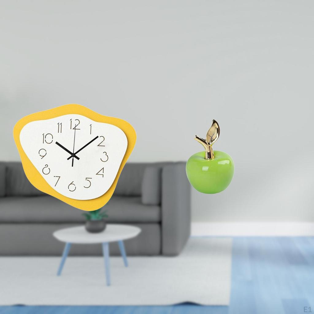 Modern Acrylic Wall Clock And Statue Ornament Simulation Artwork for Office Kitchen Farmhouse Cafe
