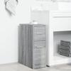 VidaXL Narrow Bathroom Cabinet with Castors Sonoma Grey, Tall Bathroom Cabinet, Bathroom Storage 855282