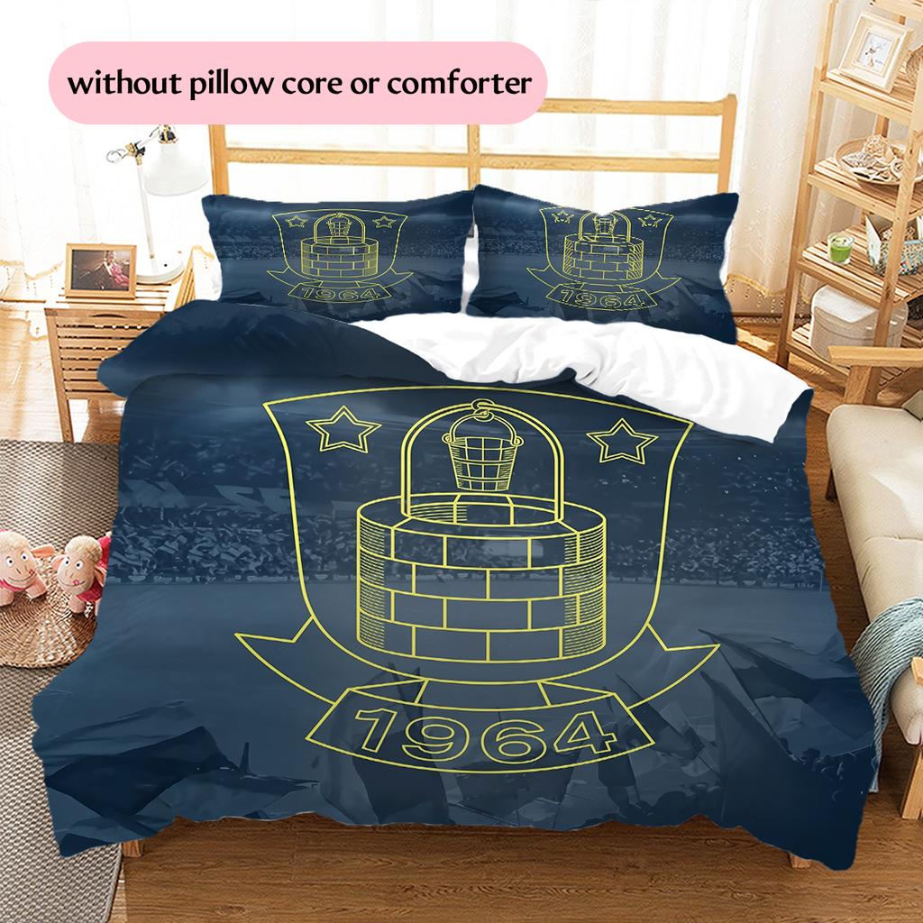 Brondby IF Pattern Bedding Home Decoration Birthday & Festival Gift (1 * duvet cover + 2 * pillowcase, without core)