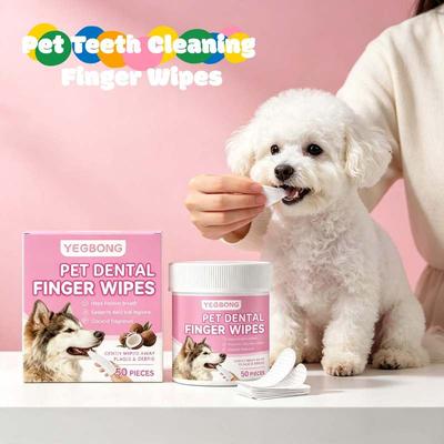Disposable Pet Oral Cleaning Finger Wipes For Cat And Dog Remove Tartar Toothbrush Pads Pet Products Teeth Cleaner Finger Wipes