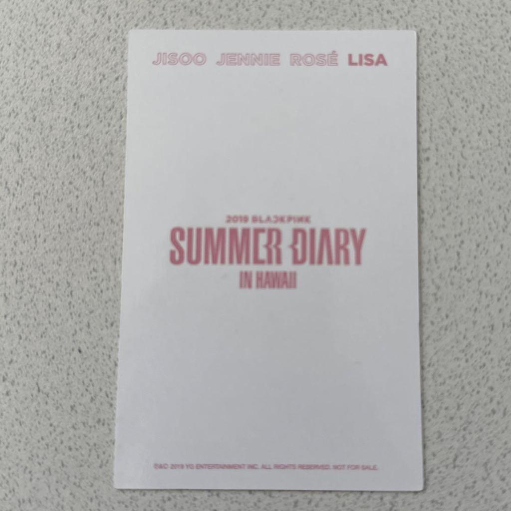 [USED] BLACKPINK Lisa Trading Card SUMMER DIARY 2019