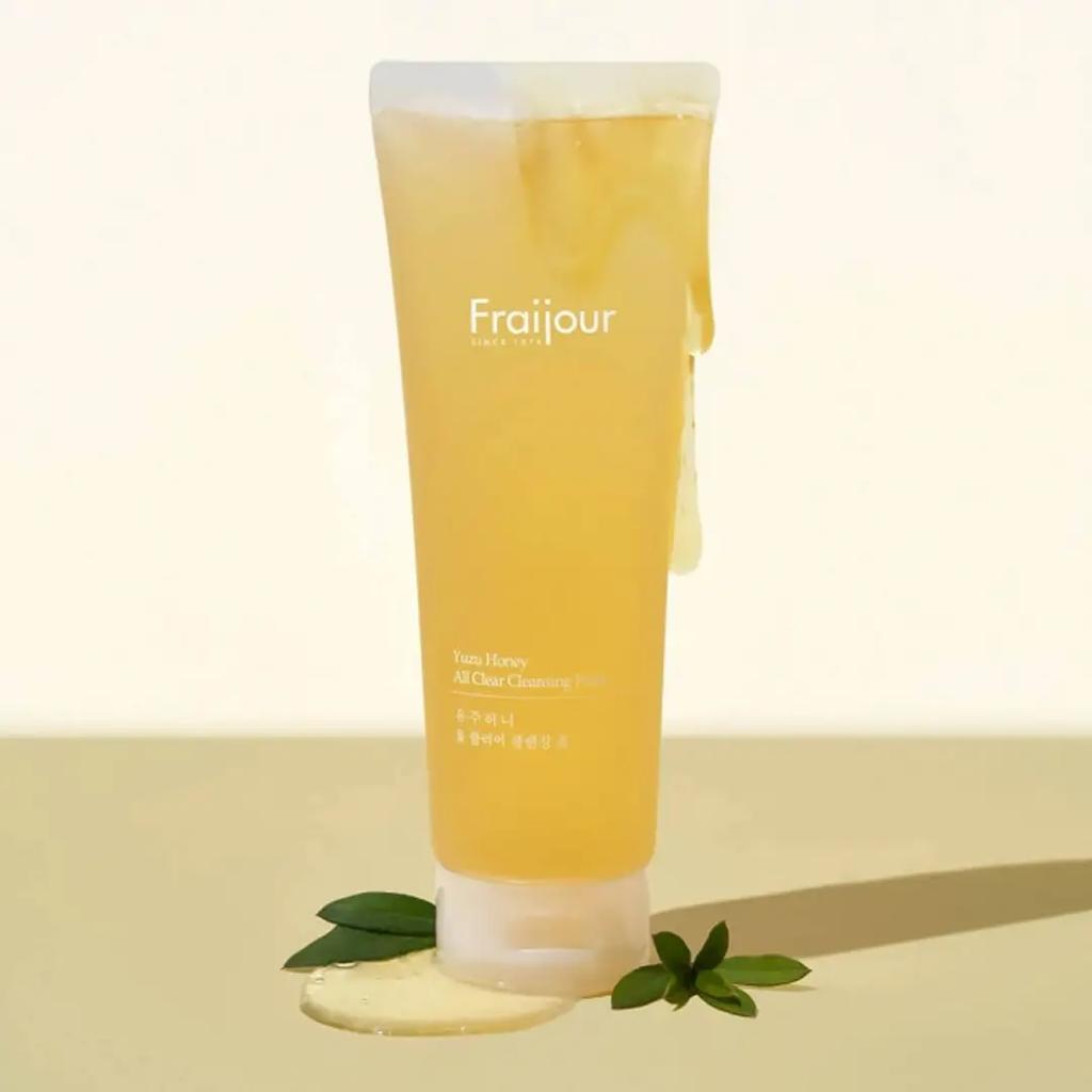 Espuma de limpeza facial com própolis e yuzu Yuzu Honey All Clear Cleansing Foam Fraijour 250 ml