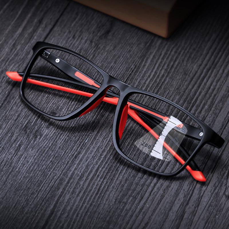 HD Multifocal Ultralight TR90 Reading Glasses: Anti-Slip, Anti-Blue Light, Sporty Design for Near & Far Vision