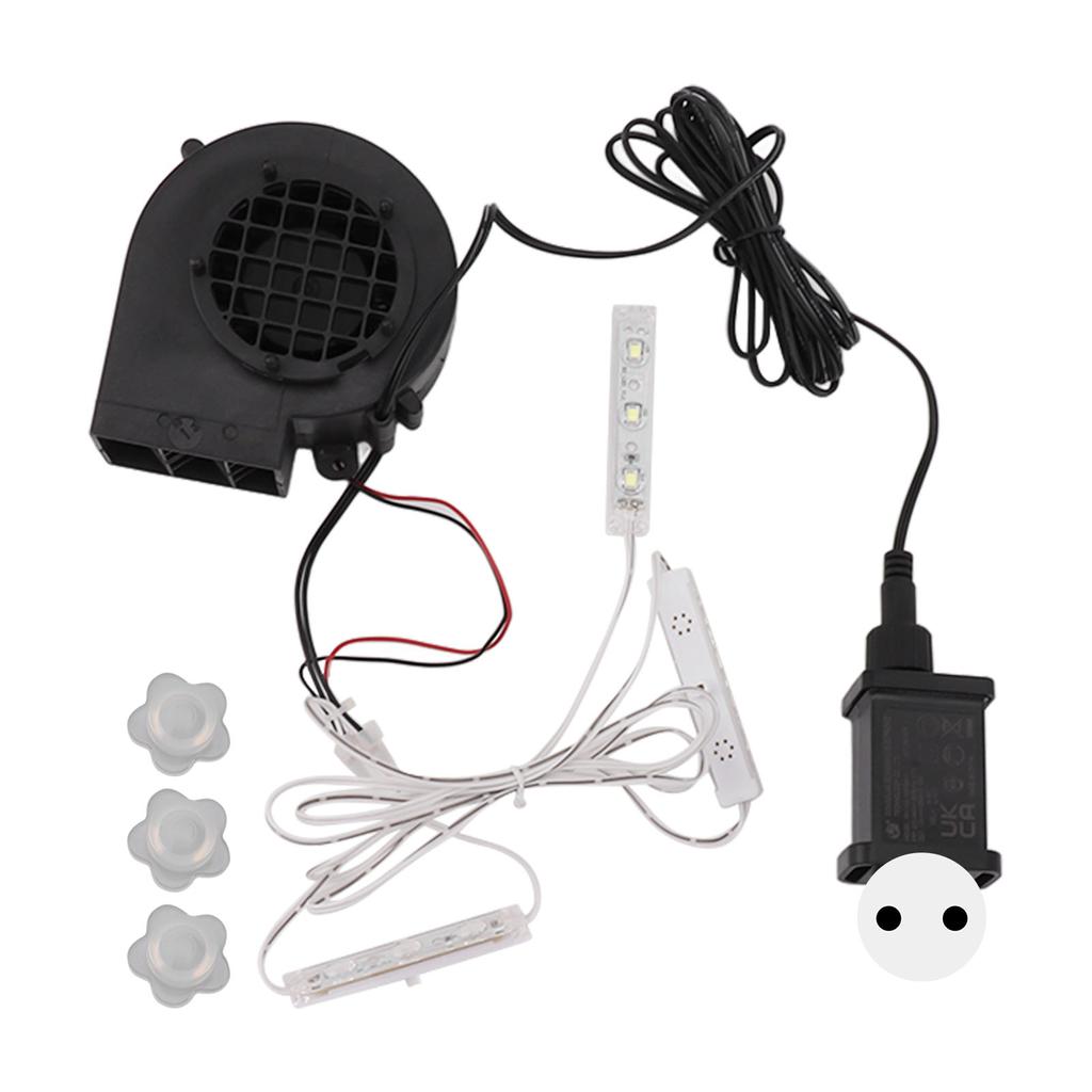Inflatables Air Blower Christmas Inflatable Blower Pump with 3 White LED Bulb Sets for Outdoor