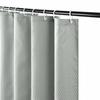 Shower Curtain 180x200 Cm Grey Waffle Pattern - Waterproof Mold-resistant Polyester, Washable +12 Hooks