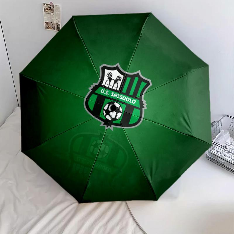 US Sassuolo Calcio pattern, automatic folding umbrella, portable and foldable design, 8 ribs, a Christmas or birthday gift.