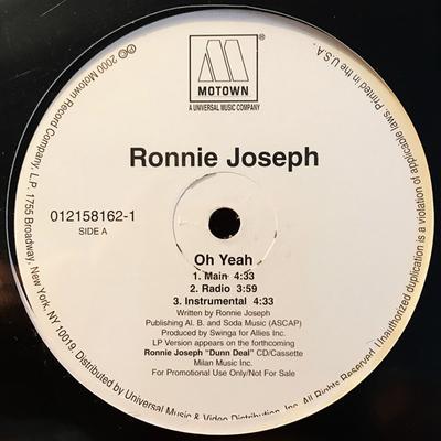 12-Zoll Schallplatte RONNIE JOSEPH - Oh Yeah 0121581621 Motown 2000 US Soul/Funk