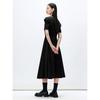 Women's French Square Neck A-Line Midi Dress