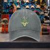 Moth Butterfly Moon Floral Baseball Cap Distressed Washed Cotton Adjustable Sun Hat Unisex Outdoor Travel