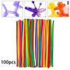 100Pcs Balloons Kit Colorful Long Latex Sculpture Twists Balloon Animal Balloons Diy Balloons For Birthday Wedding Party