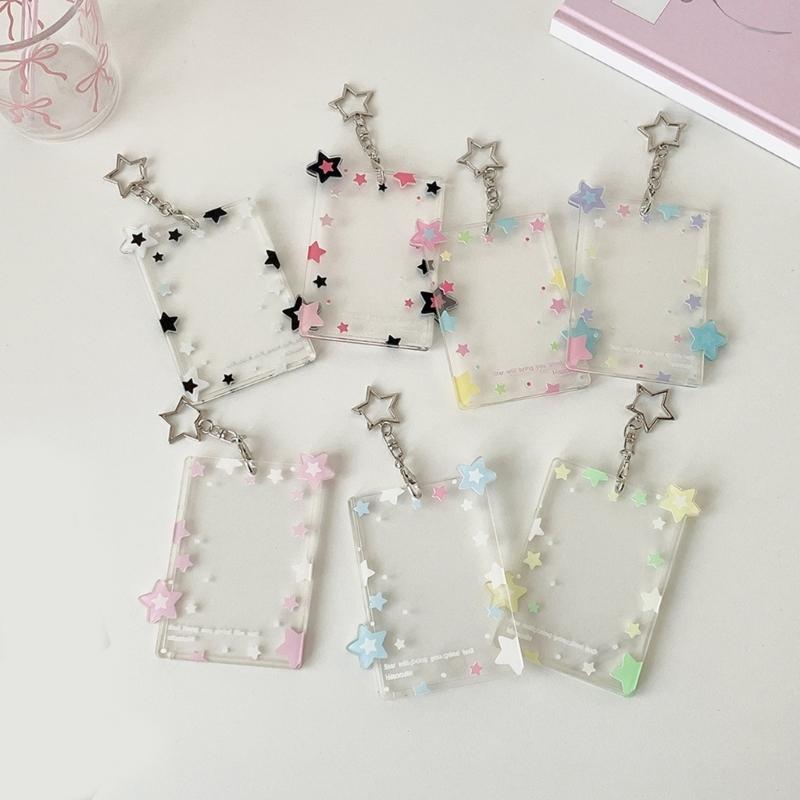 3 Inch Photo Card Pouches Photo Card Protector Sleeve Mini Photo Protector With Carry Hook For Backpacks Key Organizes