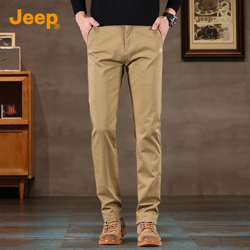 

Jeep Men s 2025 Autumn Slim Straight-Leg Casual Pants 40