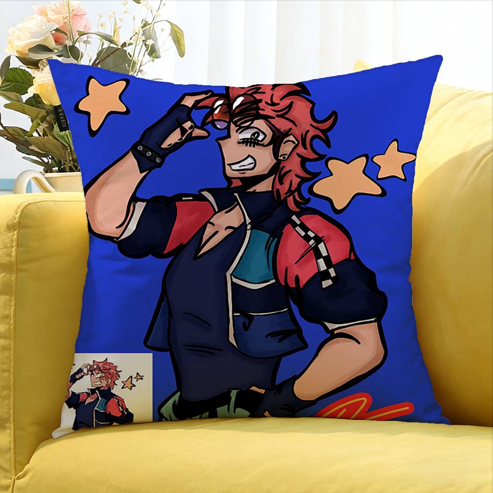 J-Jackpot Crash Course JJC Benny Various Sizes Square Pillow Case For Car Home Bedchamber Decor