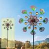 Removable Windmill Spinner Rotating Metal Windmill Landscape Art Decoration Flower Pinwheel  Yard