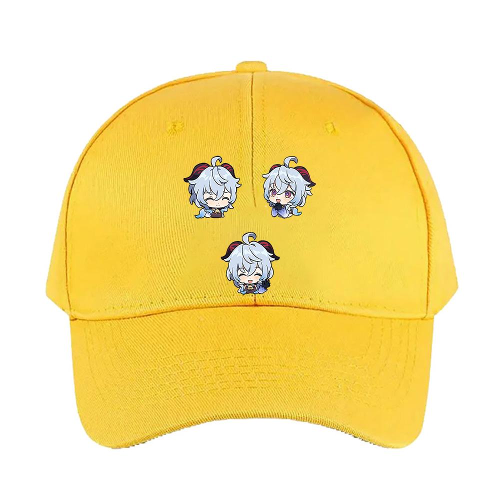 Chibi Ganyu Genshin Impact Cap Summer Woman Man Adult Casual Fashion Casual Adjustable Fishing Hat Sun Hat Baseball Cap