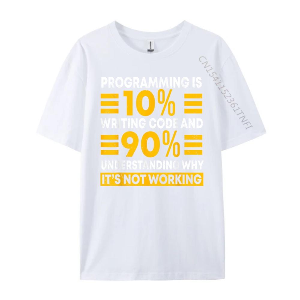 Programmer Software Developer Computer Engineer Coding Vintage T Shirts Breathable Man Clothes Graphic Tees