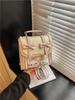 Cream Bow Double Shoulder Ita Bag - Cute Cartoon Korean Style Crossbody for Female Students