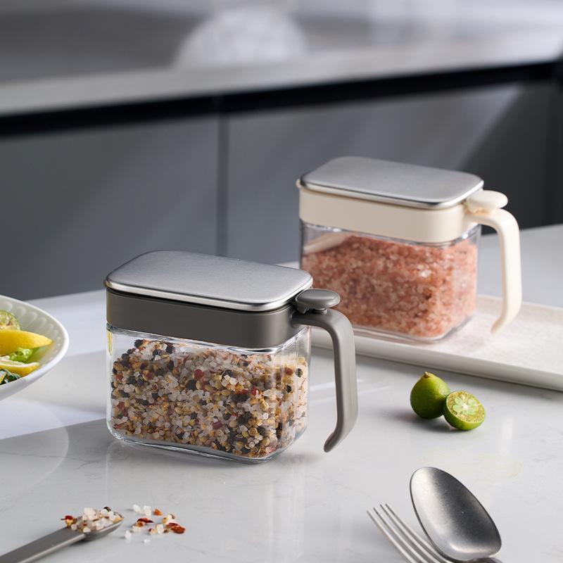 500Ml Seasoning Box Sealed Moisture-Proof Seasoning Bottle Large Capacity With Spoon Spice Storage Container Kitchen