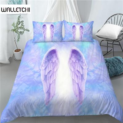 Home Living Luxury 3D Angel Wings Print 2/3Pcs Comfortable Duvet Cover PillowCase Bedding Sets Queen and King EU/US/AU Size
